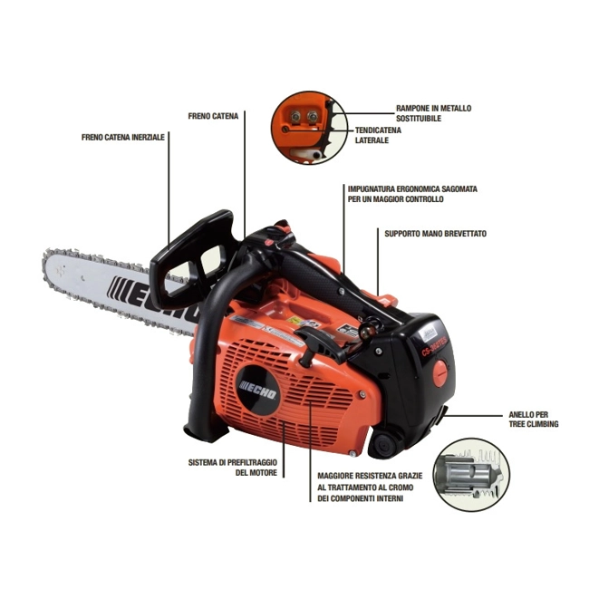 Vendita online Motosega CS-362TES-30 da potatura con barra da 30 cm.